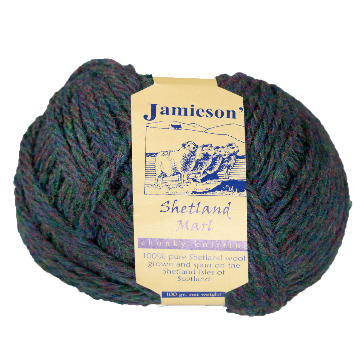 Jamieson's of Shetland Marl Chunky Yarn - 1060 Cedar - Zoom Image
