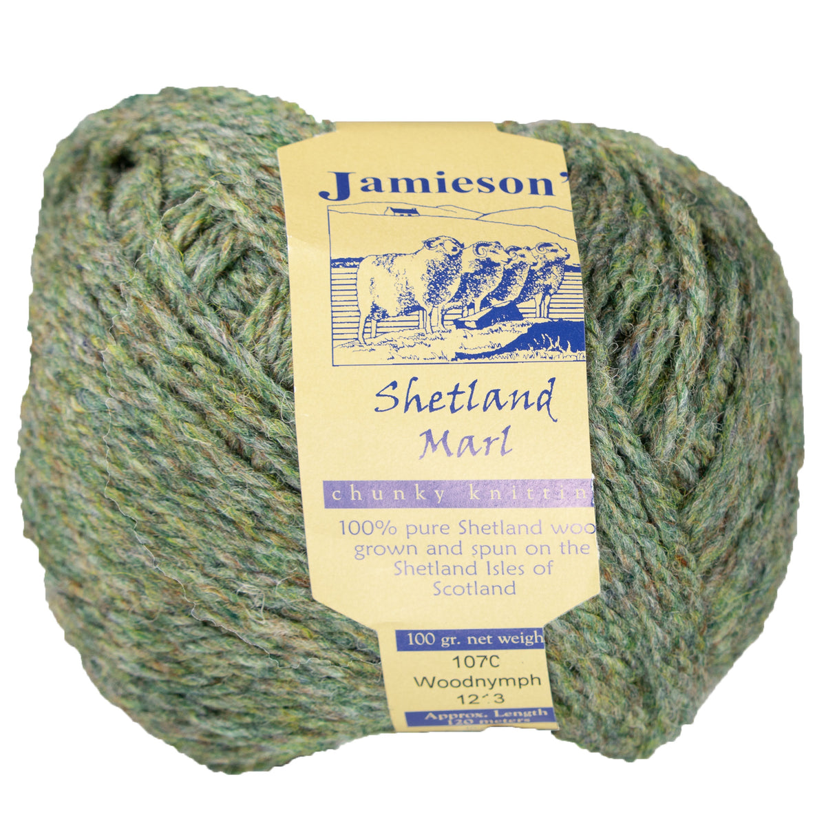 Jamieson's of Shetland Marl Chunky Yarn - 1070 Woodnymph - Zoom Image
