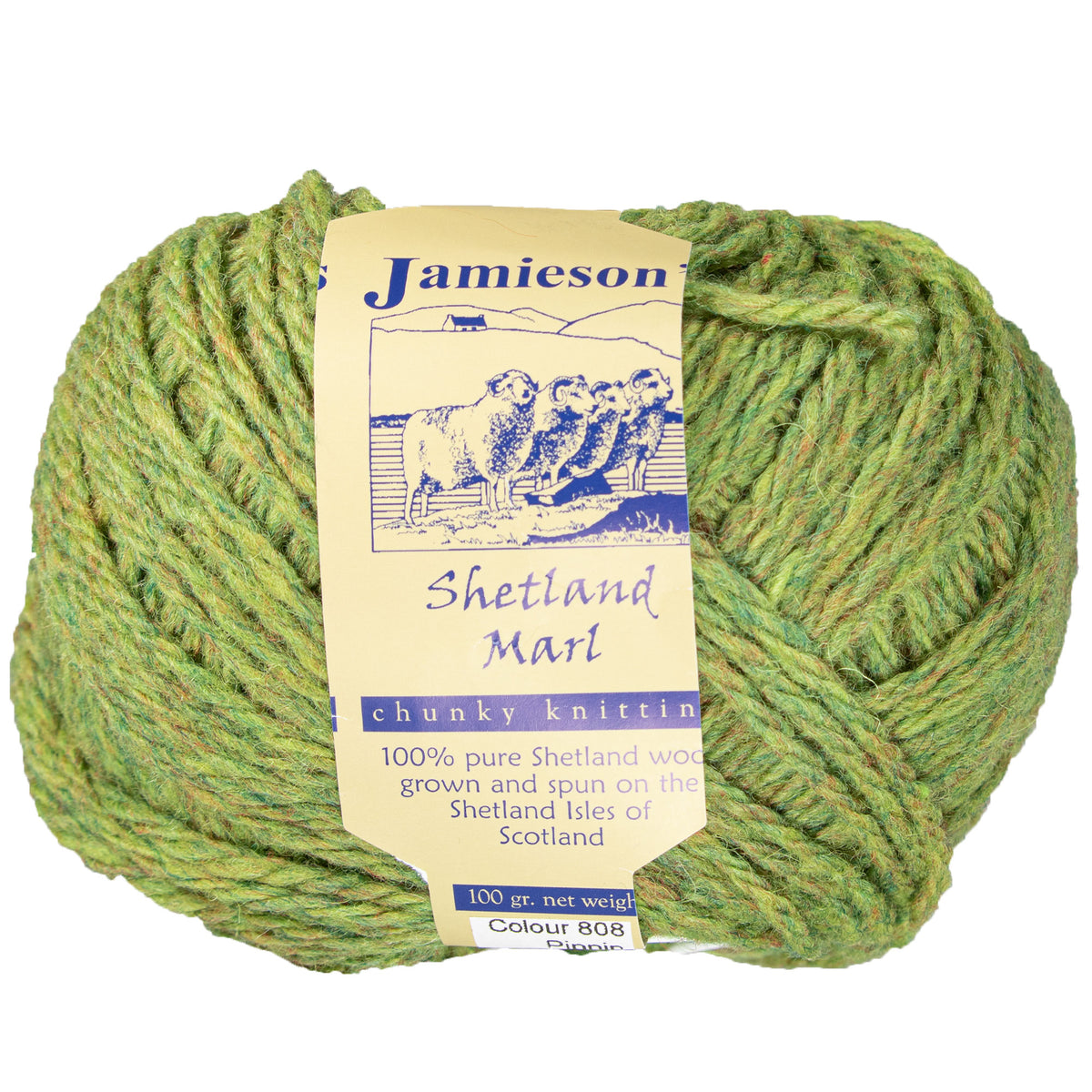 Jamieson's of Shetland Marl Chunky Yarn - 808 Pippin - Zoom Image
