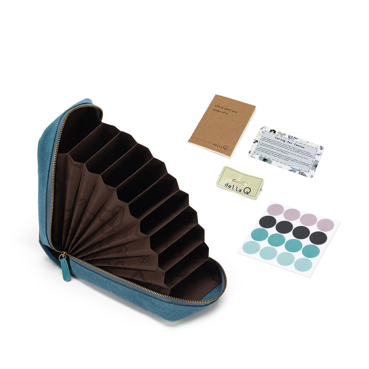 della Q Maker's Circular Needlecase - Teal - Extra Image