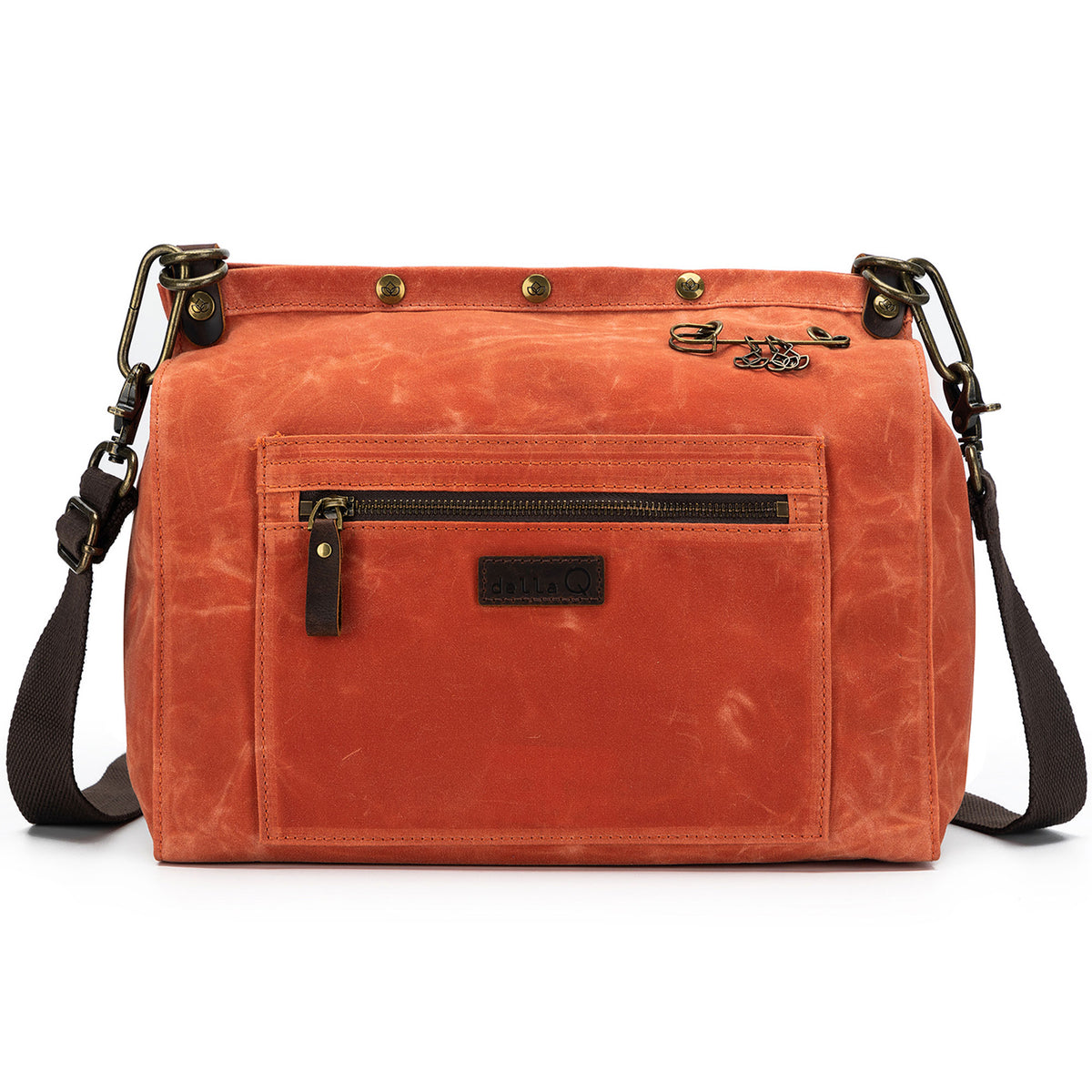 della Q Maker's Canvas Rucksack - Orange - Zoom Image