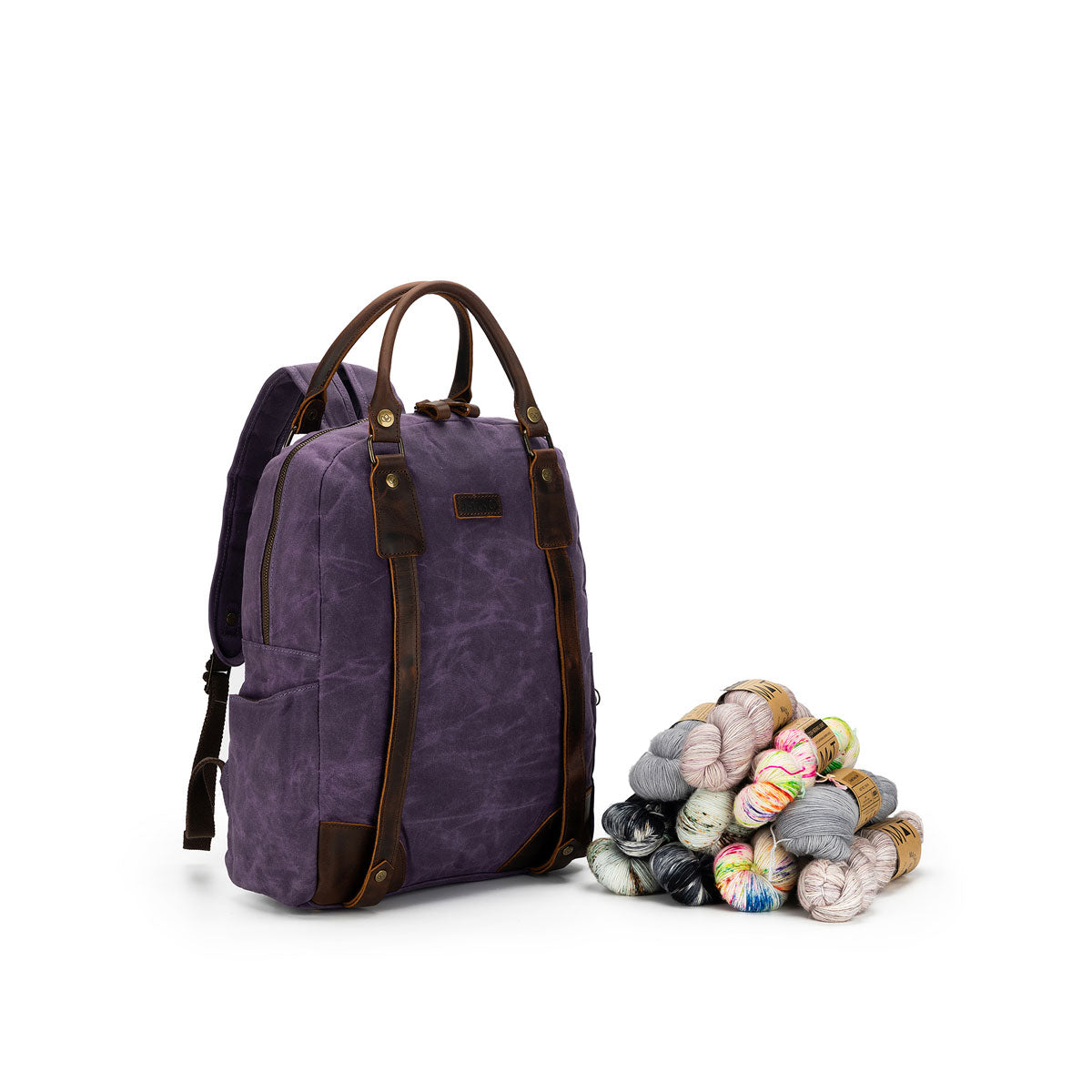 della Q Maker's Canvas Backpack - Purple - Extra Image