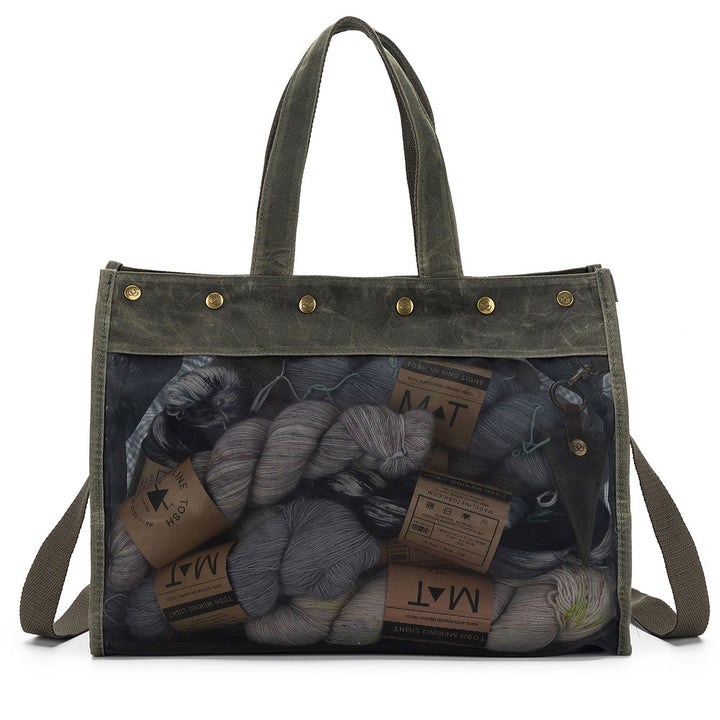 della Q Maker's Mesh Tote - Olive - Zoom Image