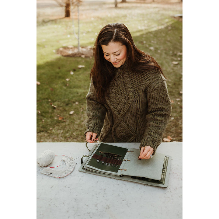 della Q Hook & Needle Notebook - Maroon - Extra Image