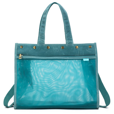 della Q Maker's Mesh Tote - Teal - Zoom Image