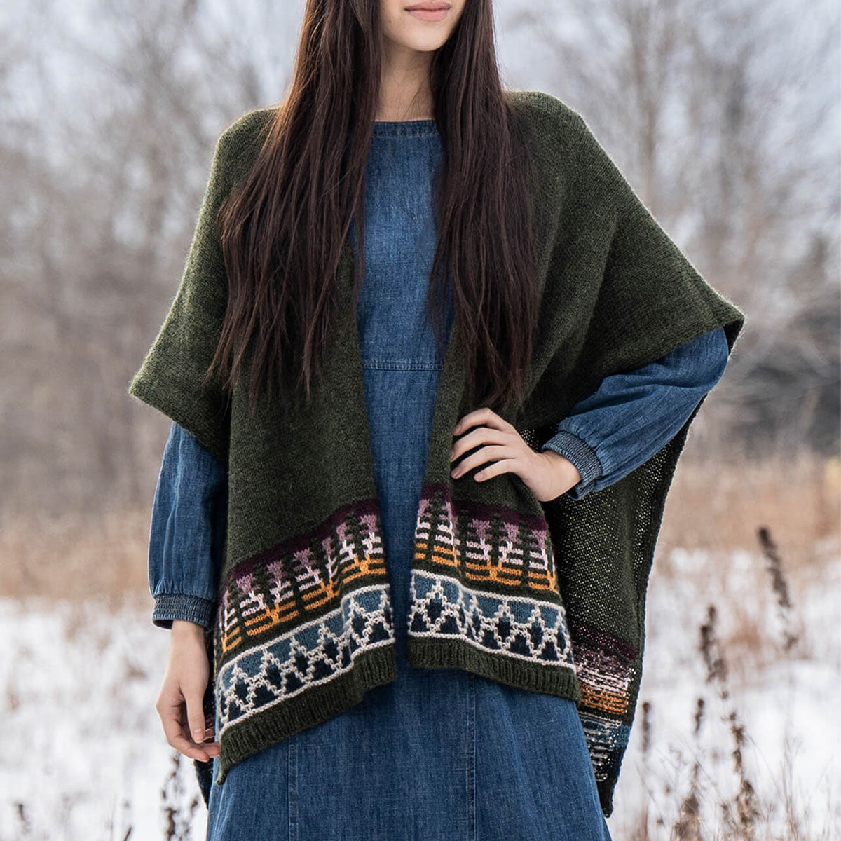 Blue Sky Fibers Kits - Woodland Ruana Kit - Extra Image