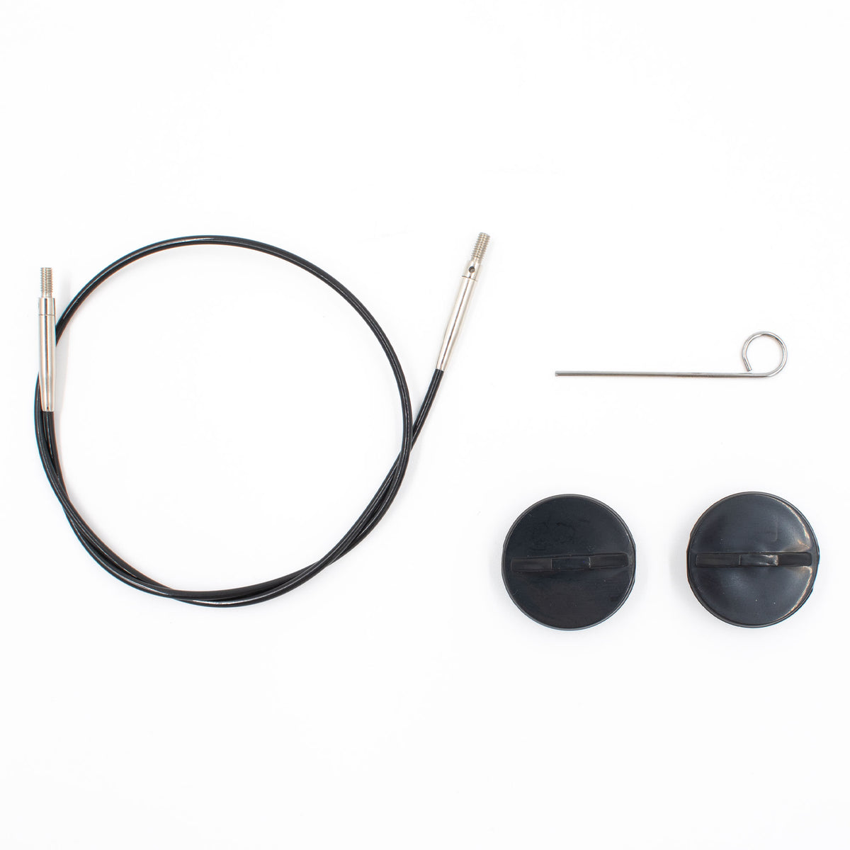 LYKKE Crafts Interchangeable Needle Cords - Black - 47"/120 cm [for 5" tips] - Zoom Image
