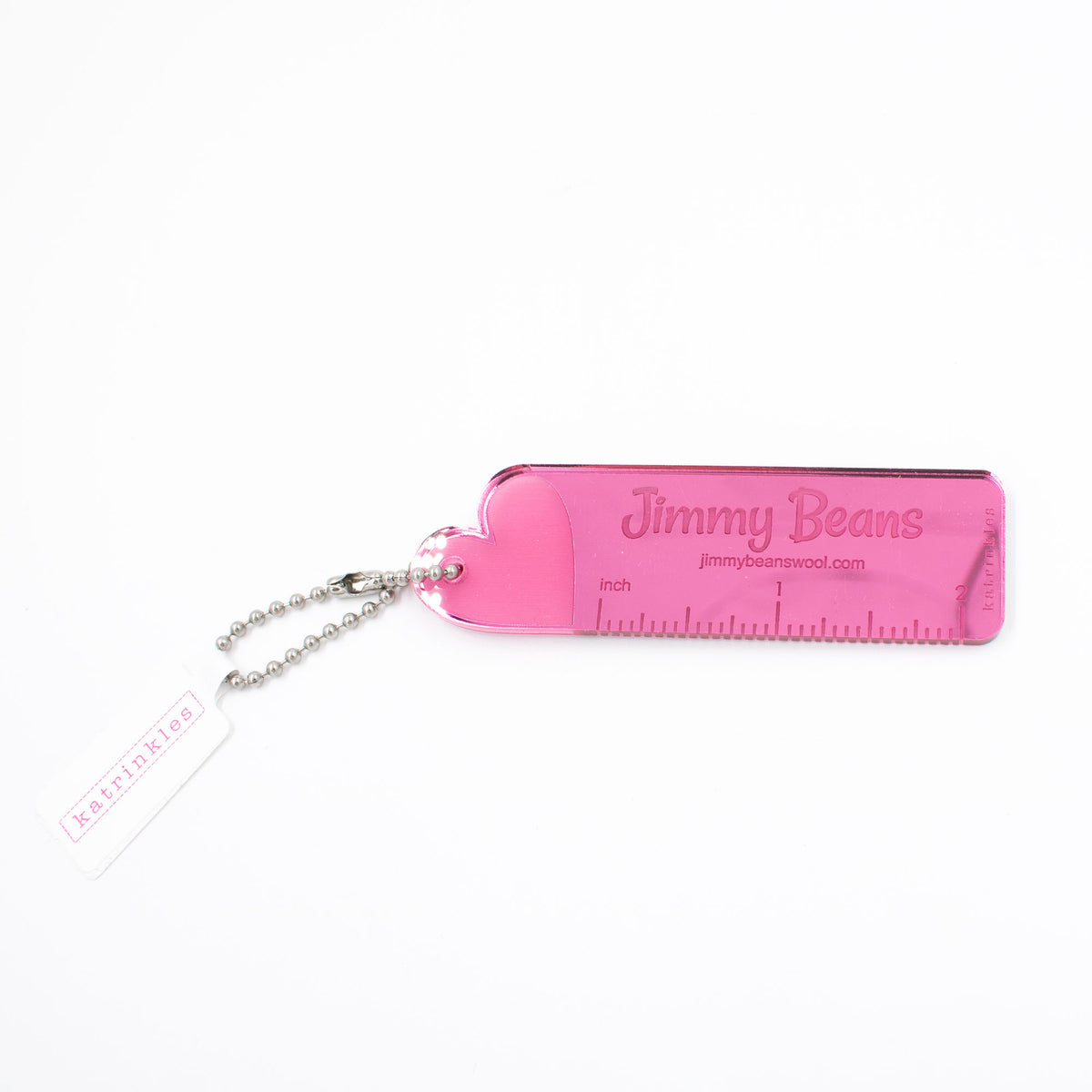 Katrinkles Fobs - Jimmy Beans 2" Pink Acrylic Heart - Zoom Image