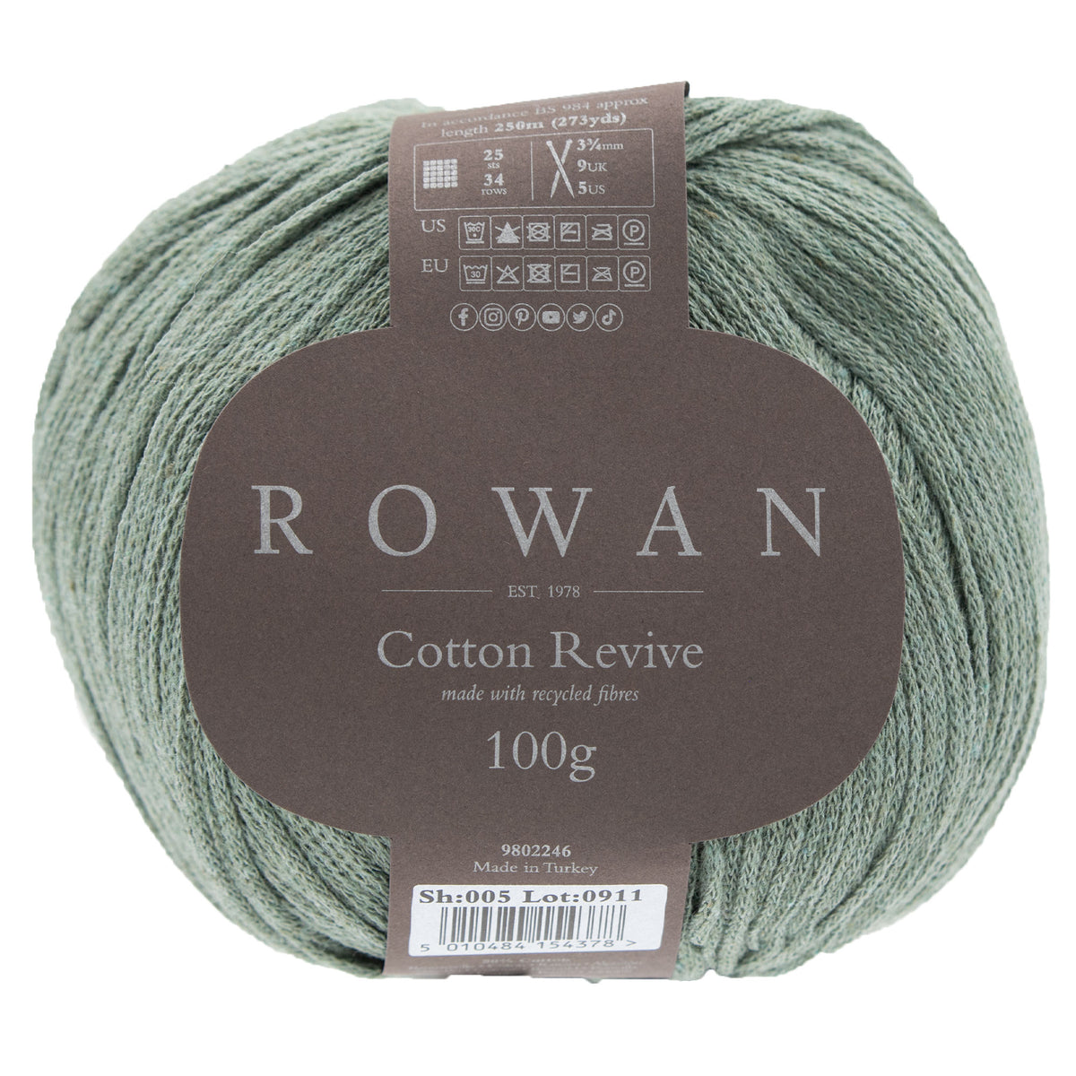 Rowan Cotton Revive Yarn - 005 Moss - Zoom Image