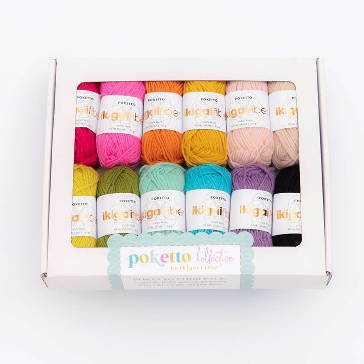 Ikigai Fiber Poketto Chibi Pack Yarn - Rainbow - Zoom Image