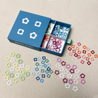 Allstitch Studio Seamless Stitch Markers - Flower Stitch Marker Sampler Box Set - Zoom Image