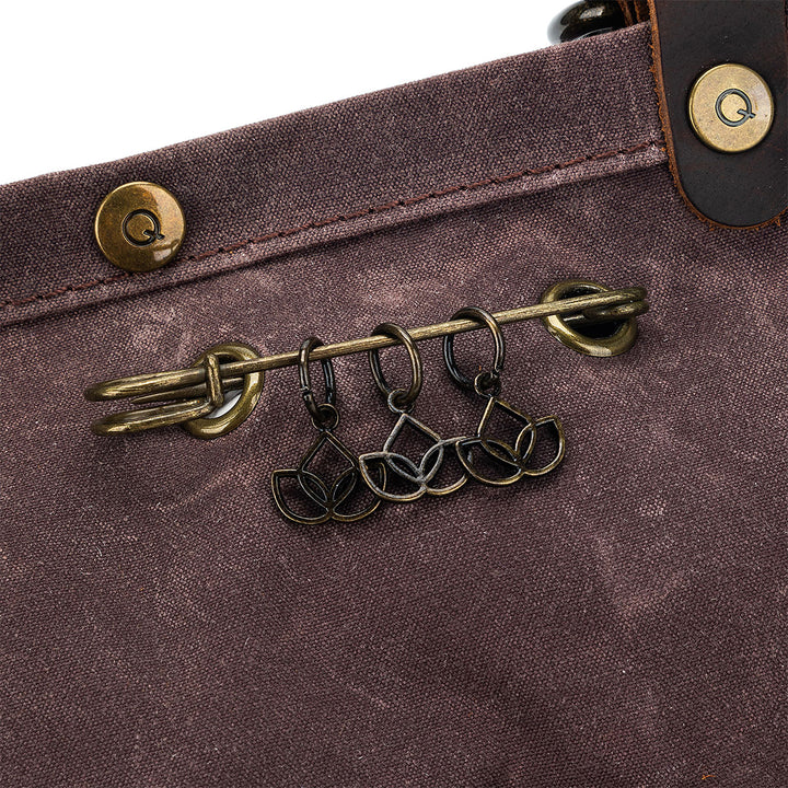 della Q Maker's Canvas Rucksack - Cocoa - Extra Image