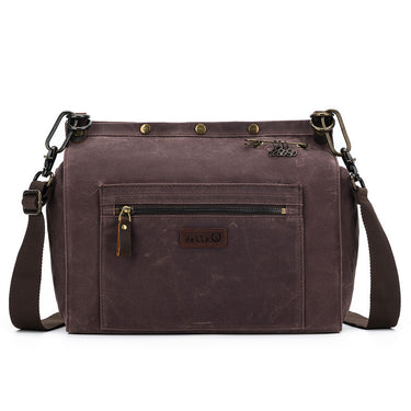 della Q Maker's Canvas Rucksack - Cocoa - Zoom Image