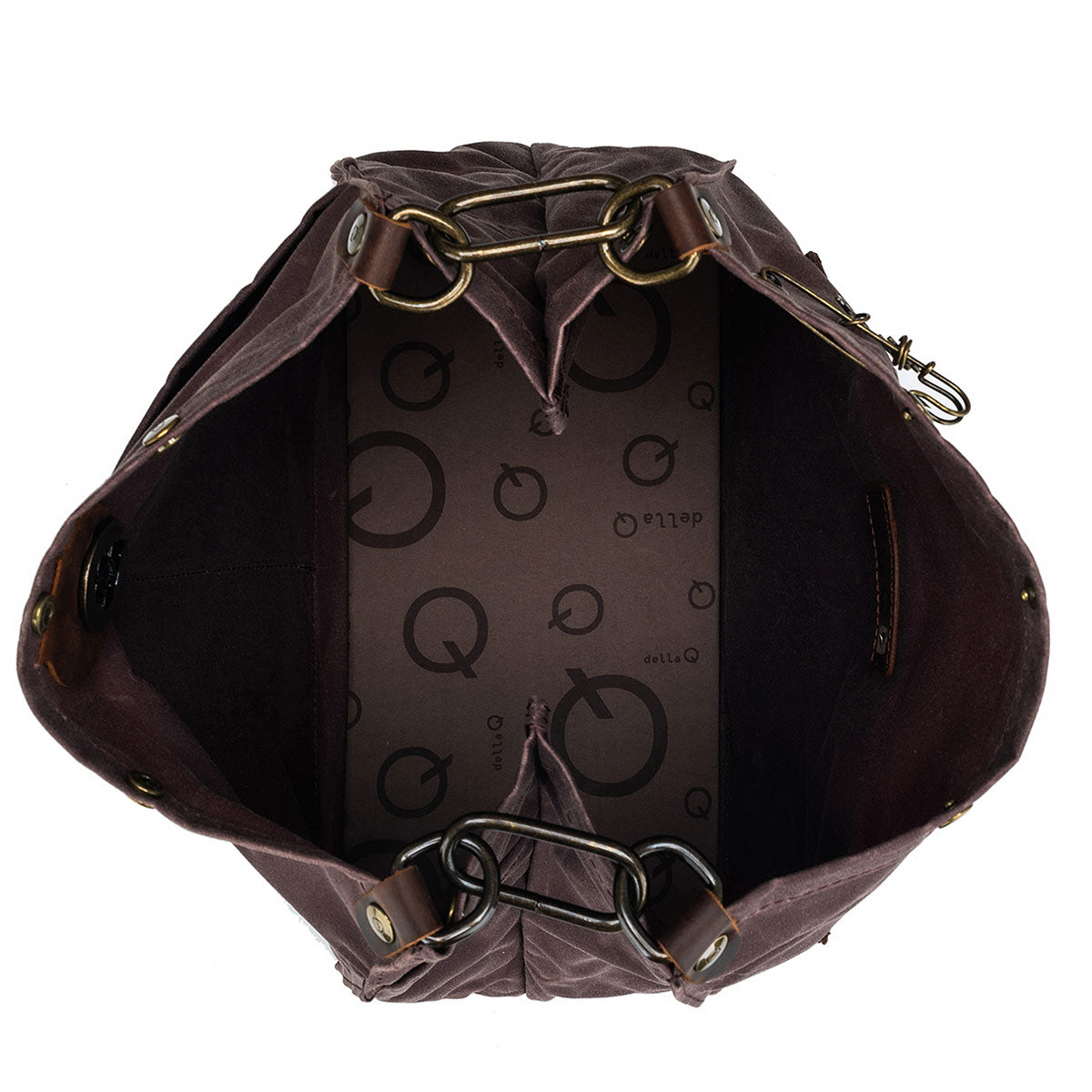 della Q Maker's Canvas Rucksack - Cocoa - Extra Image