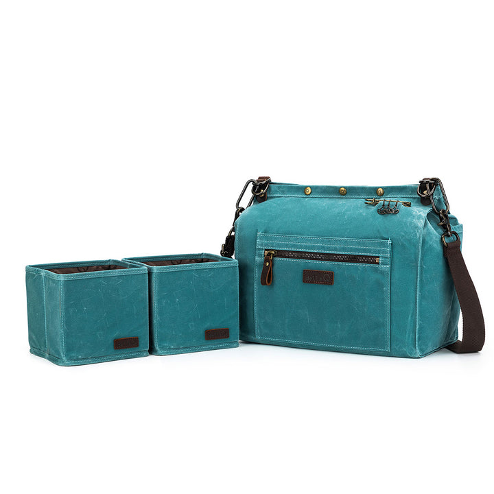 della Q Maker's Canvas Rucksack - Teal - Extra Image