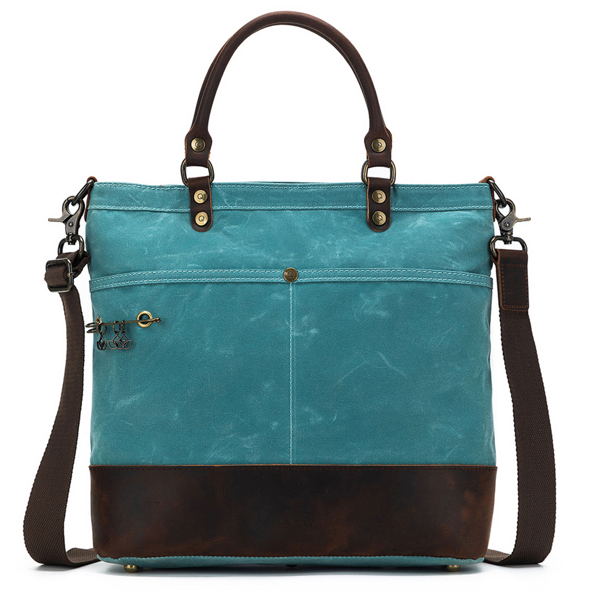 della Q Maker's Canvas Tote - Teal - Zoom Image
