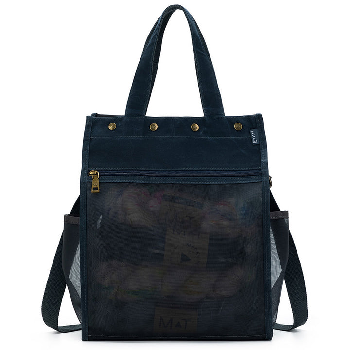 della Q Maker's Tall Mesh Tote - Blue - Extra Image