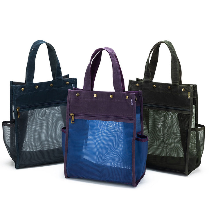della Q Maker's Tall Mesh Tote - Blue - Extra Image