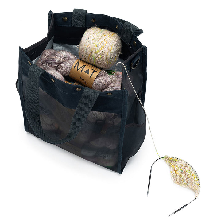 della Q Maker's Tall Mesh Tote - Blue - Extra Image