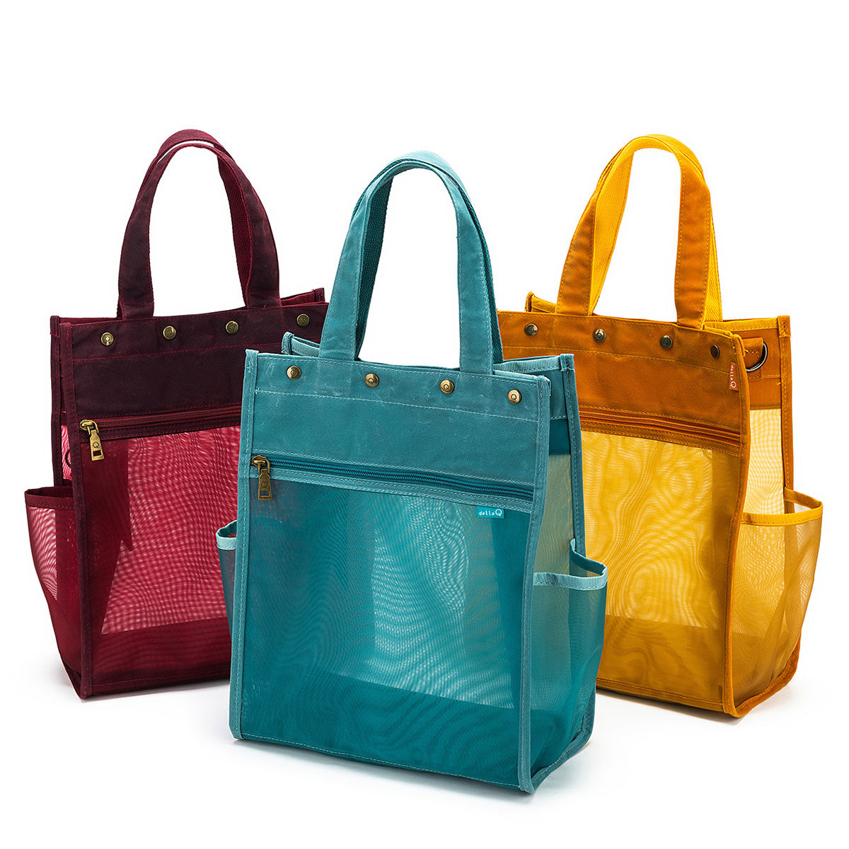 della Q Maker's Tall Mesh Tote - Mustard - Extra Image
