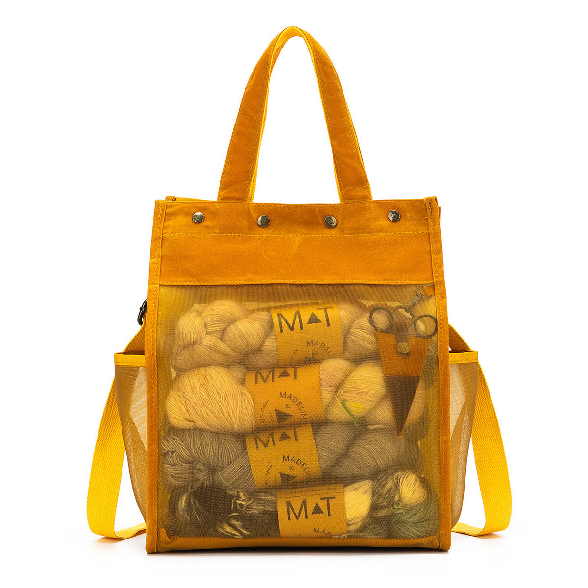 della Q Maker's Tall Mesh Tote - Mustard - Extra Image