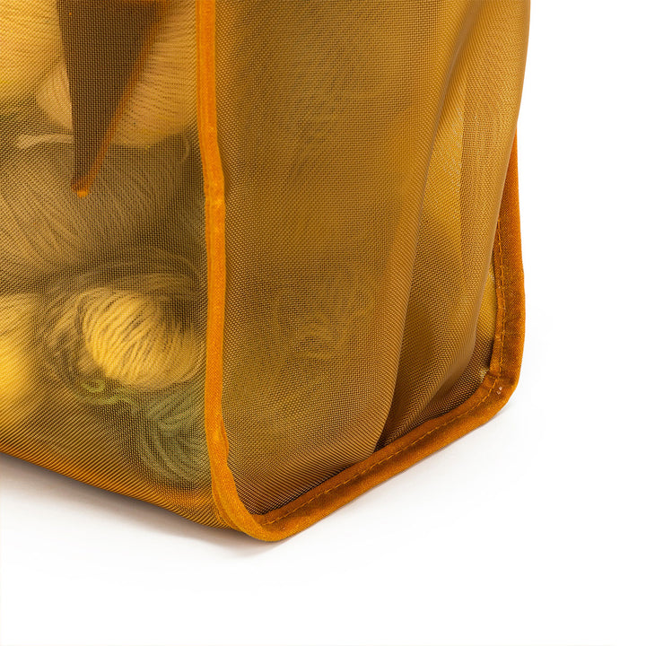 della Q Maker's Tall Mesh Tote - Mustard - Extra Image