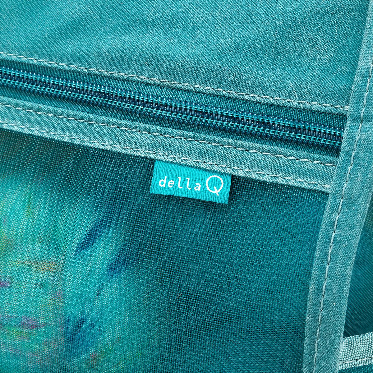 della Q Maker's Tall Mesh Tote - Teal - Extra Image