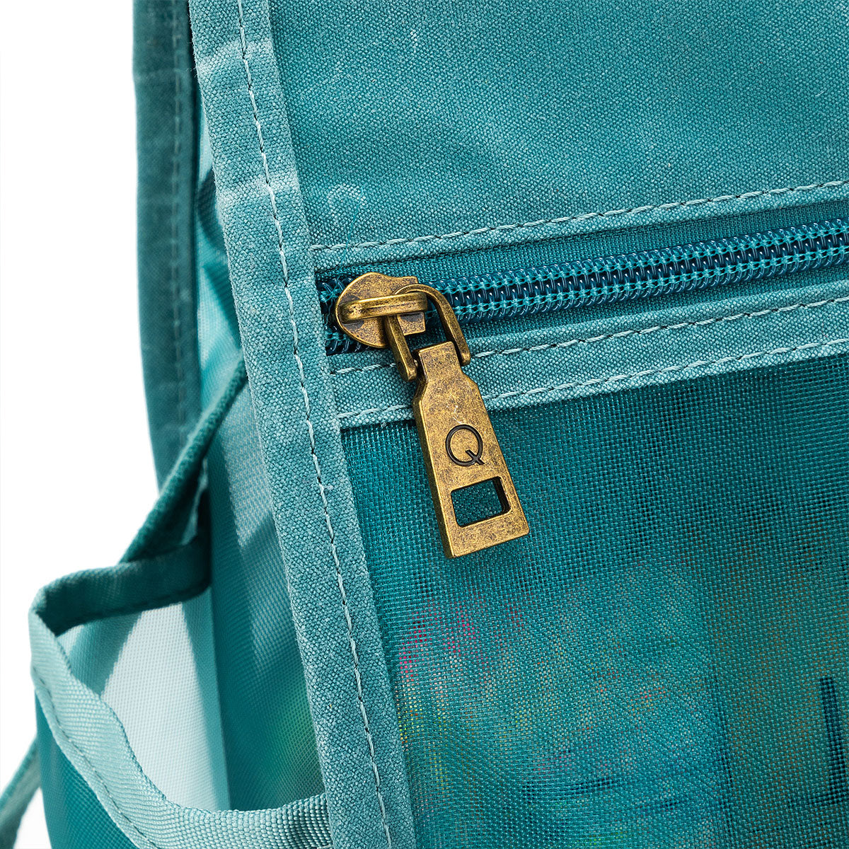 della Q Maker's Tall Mesh Tote - Teal - Extra Image