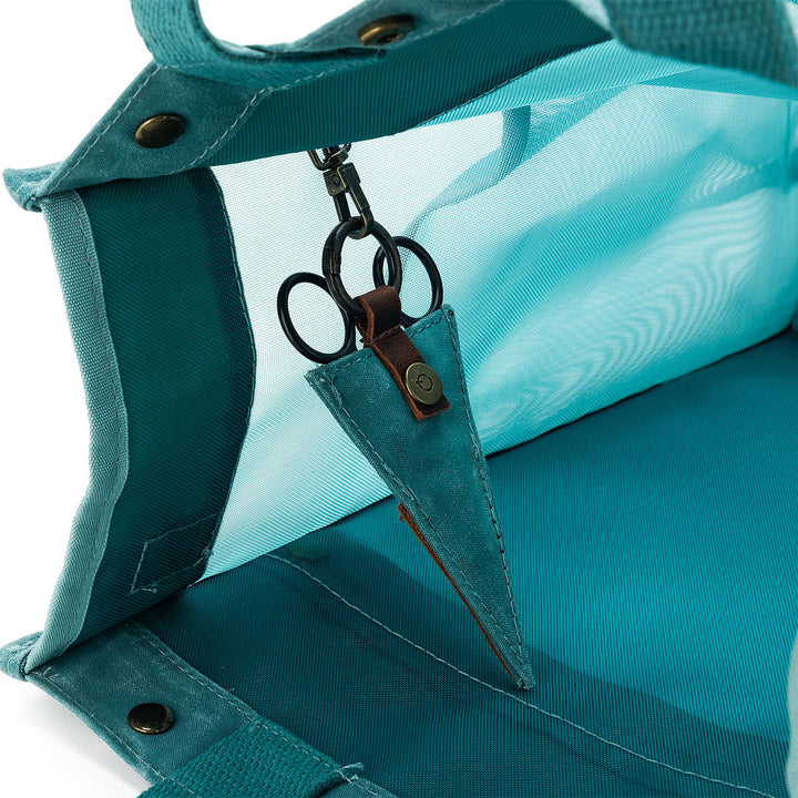 della Q Maker's Tall Mesh Tote - Teal - Extra Image