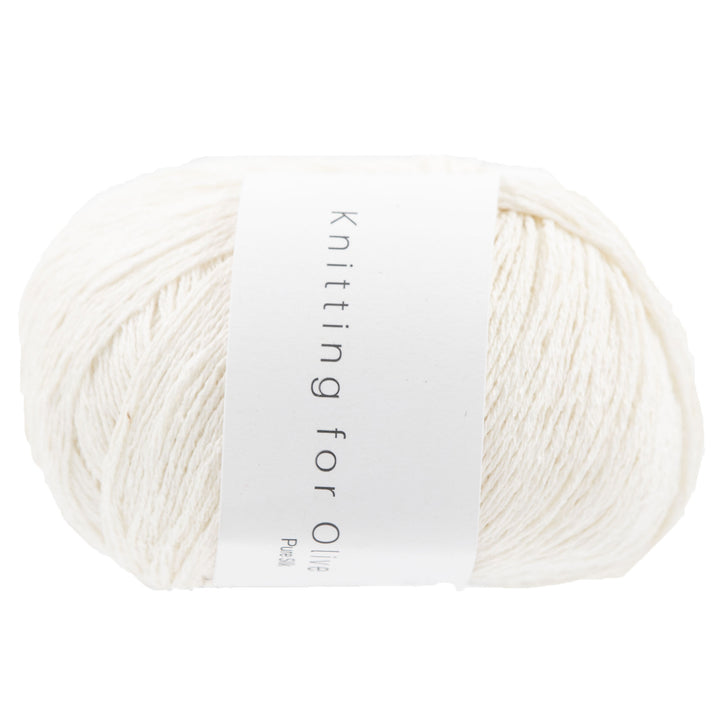 Knitting for Olive Pure Silk Yarn - Cream - Zoom Image