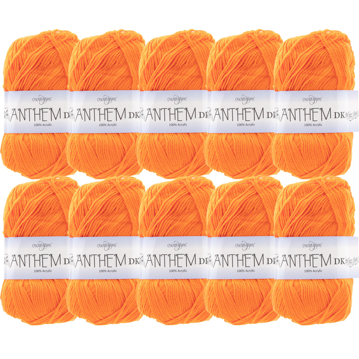 Cascade Yarns Anthem DK Yarn - 22 Orange - 10-Pack - Zoom Image