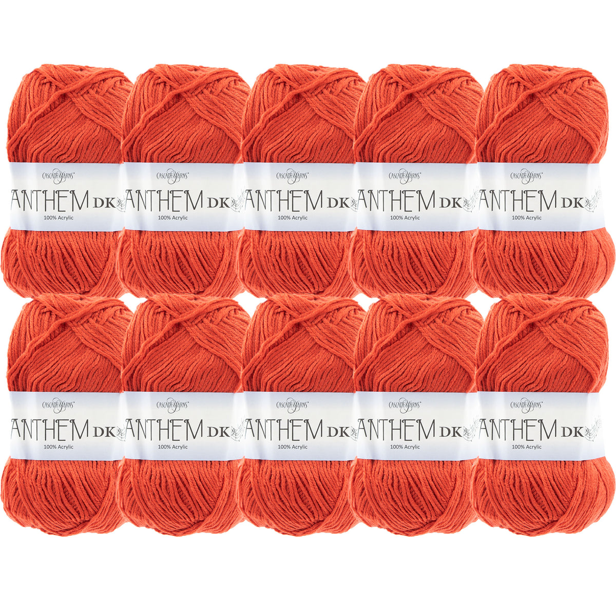 Cascade Yarns Anthem DK Yarn - 39 Burnt Orange - 10-Pack - Zoom Image