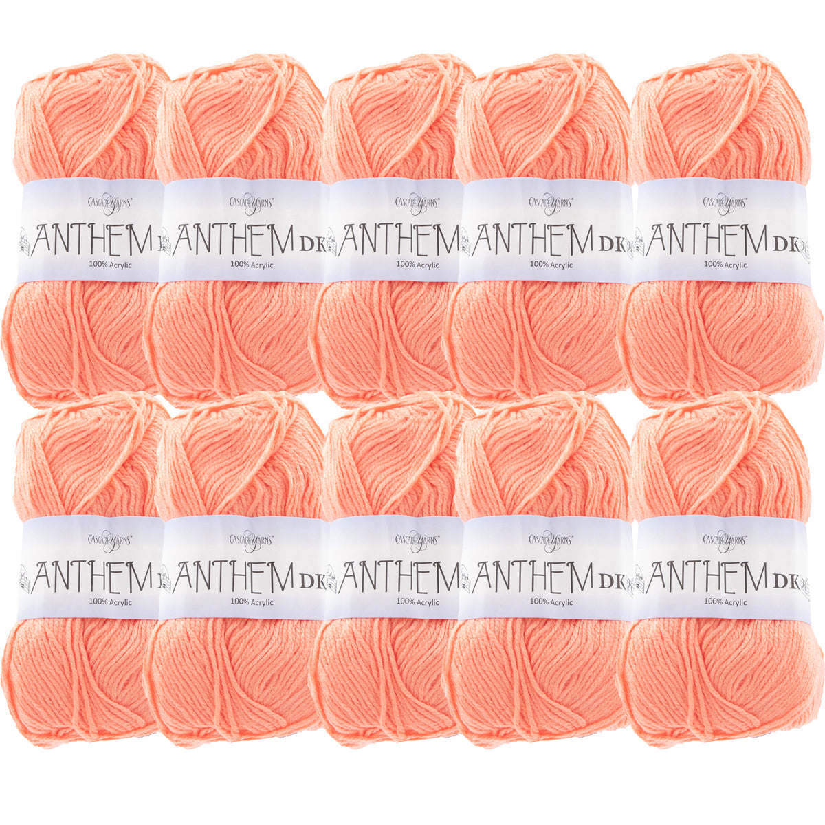 Cascade Yarns Anthem DK Yarn - 48 Peach Pink - 10-Pack - Zoom Image