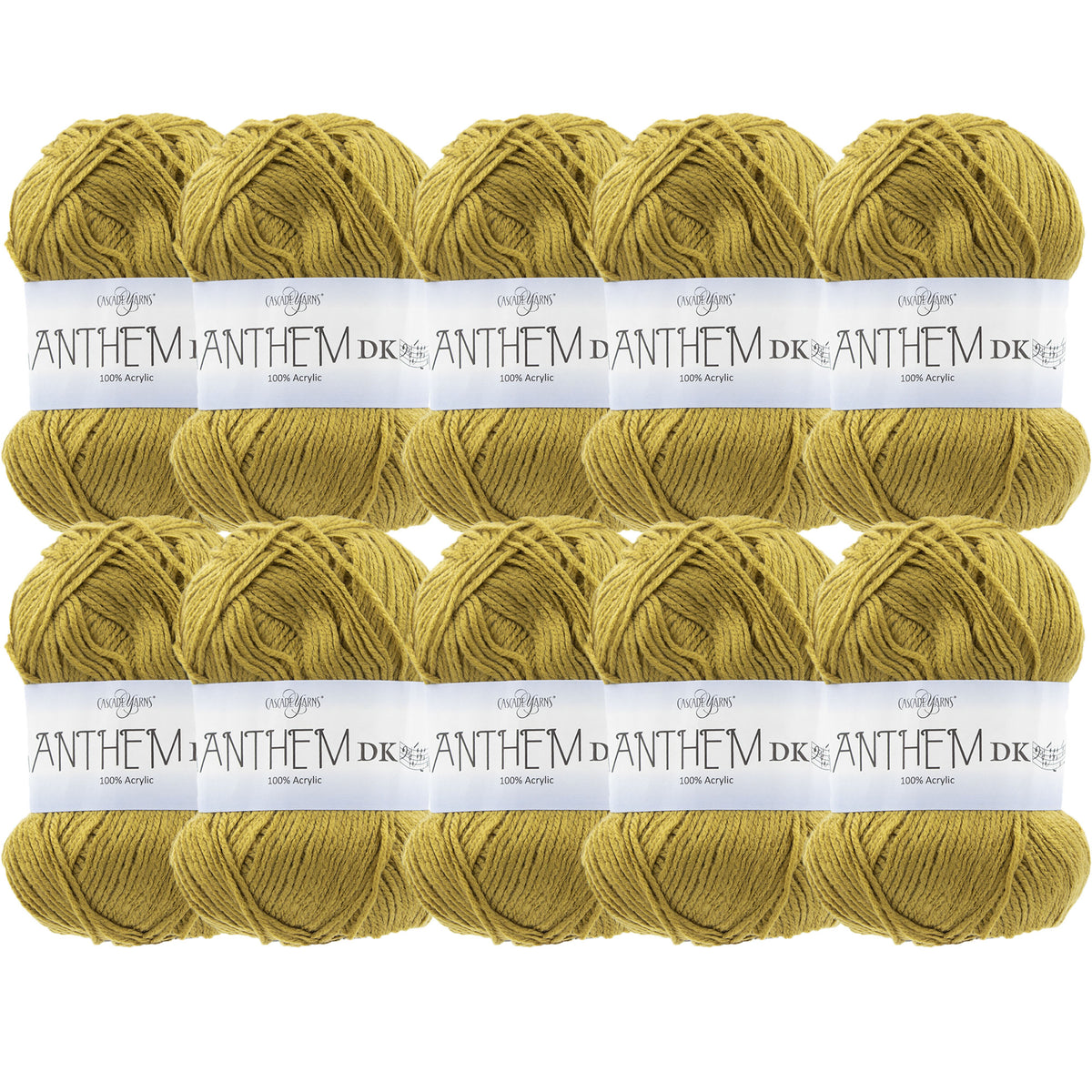 Cascade Yarns Anthem DK Yarn - 78 Golden Olive - 10-Pack - Zoom Image
