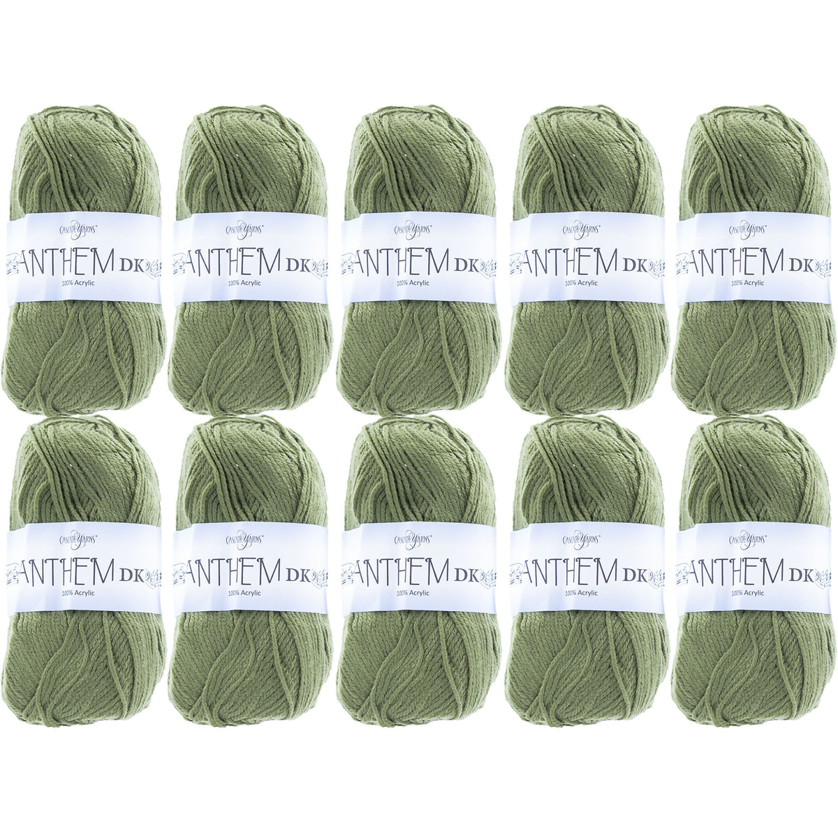 Cascade Yarns Anthem DK Yarn - 79 Avocado - 10-Pack - Zoom Image