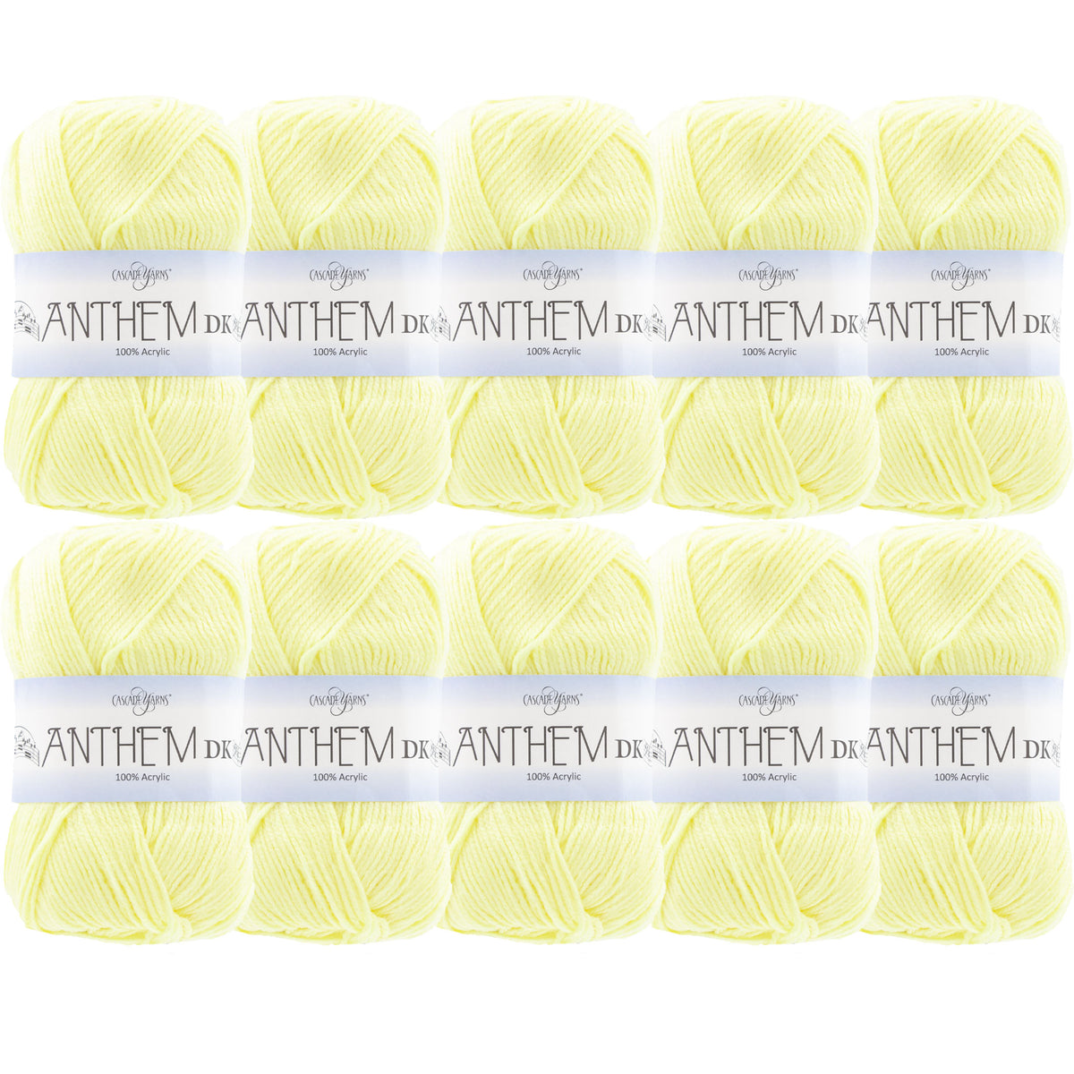 Cascade Yarns Anthem DK Yarn - 85 Lemon Ice - 10-Pack - Zoom Image
