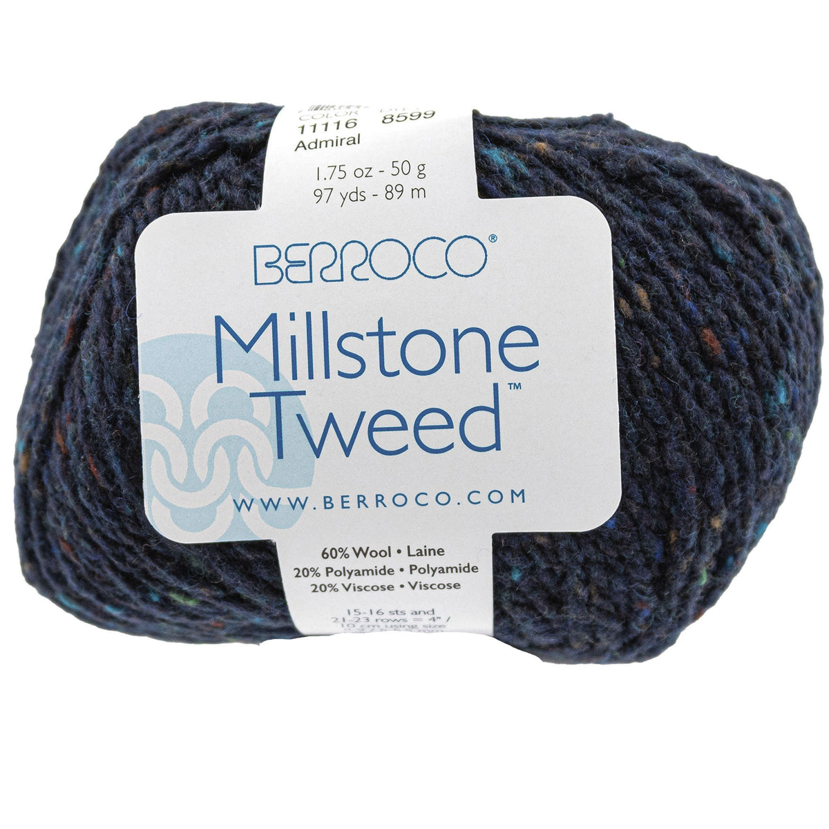 Berroco Millstone Tweed Yarn - 11116 Admiral - Zoom Image
