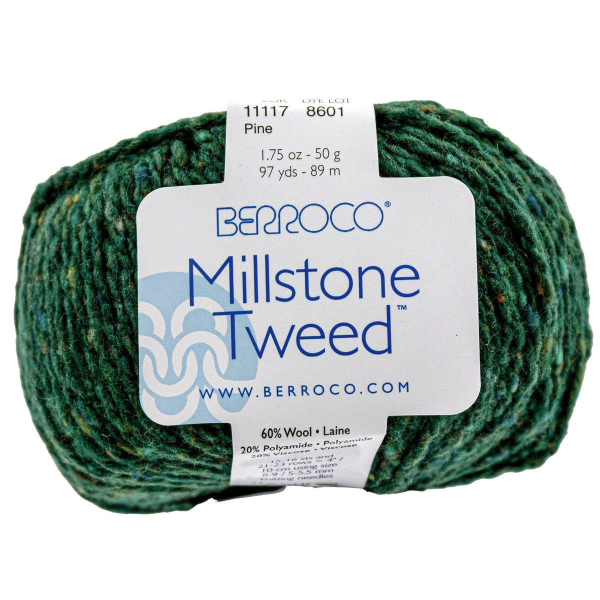 Berroco Millstone Tweed Yarn - 11117 Pine - Zoom Image

