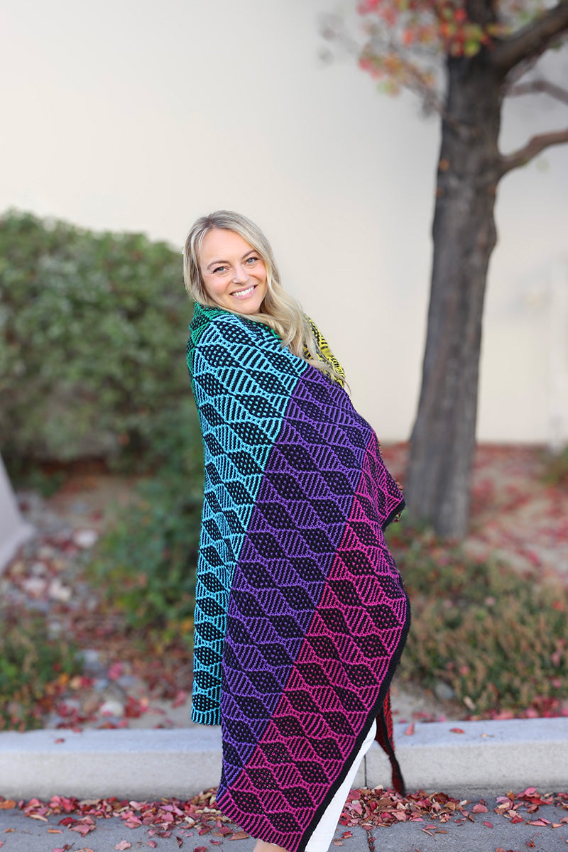 Cascade Diamonds Are A Knitter's Best Friend Blanket Kit - Extra Image
