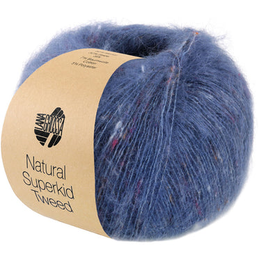 Lana Grossa Natural Superkid Tweed Yarn - 619 Dark Blue - Extra Image