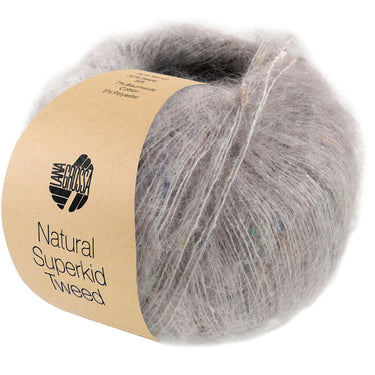 Lana Grossa Natural Superkid Tweed Yarn - 623 Light Grey - Extra Image
