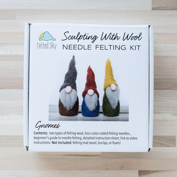Felted Sky Sculpting With Wool Needle Felting Kits - Gnomes - Extra Image