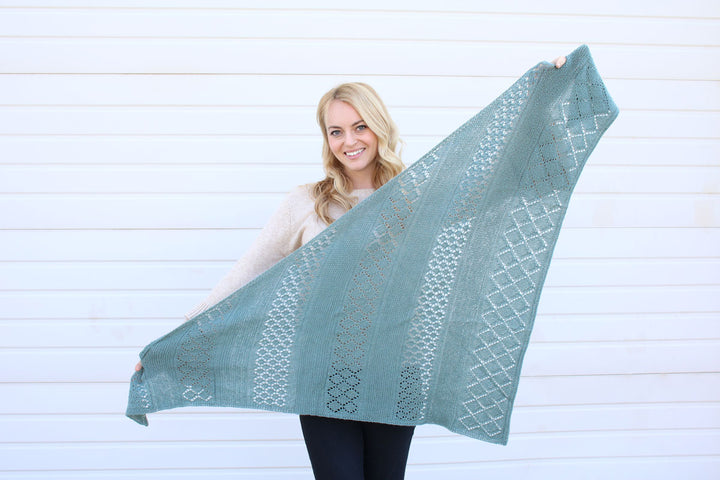 Cascade's Lattice Sampler Shawl - Main Image 3