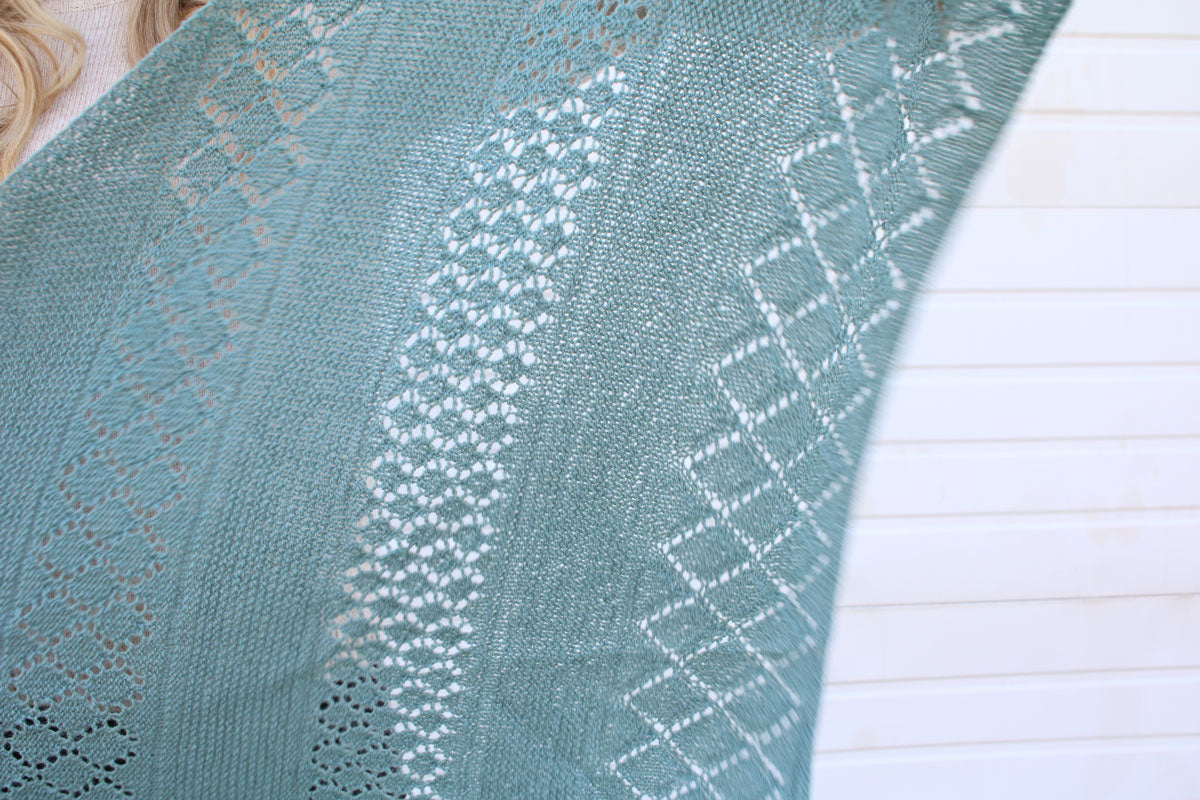 Cascade's Lattice Sampler Shawl - Main Image 4