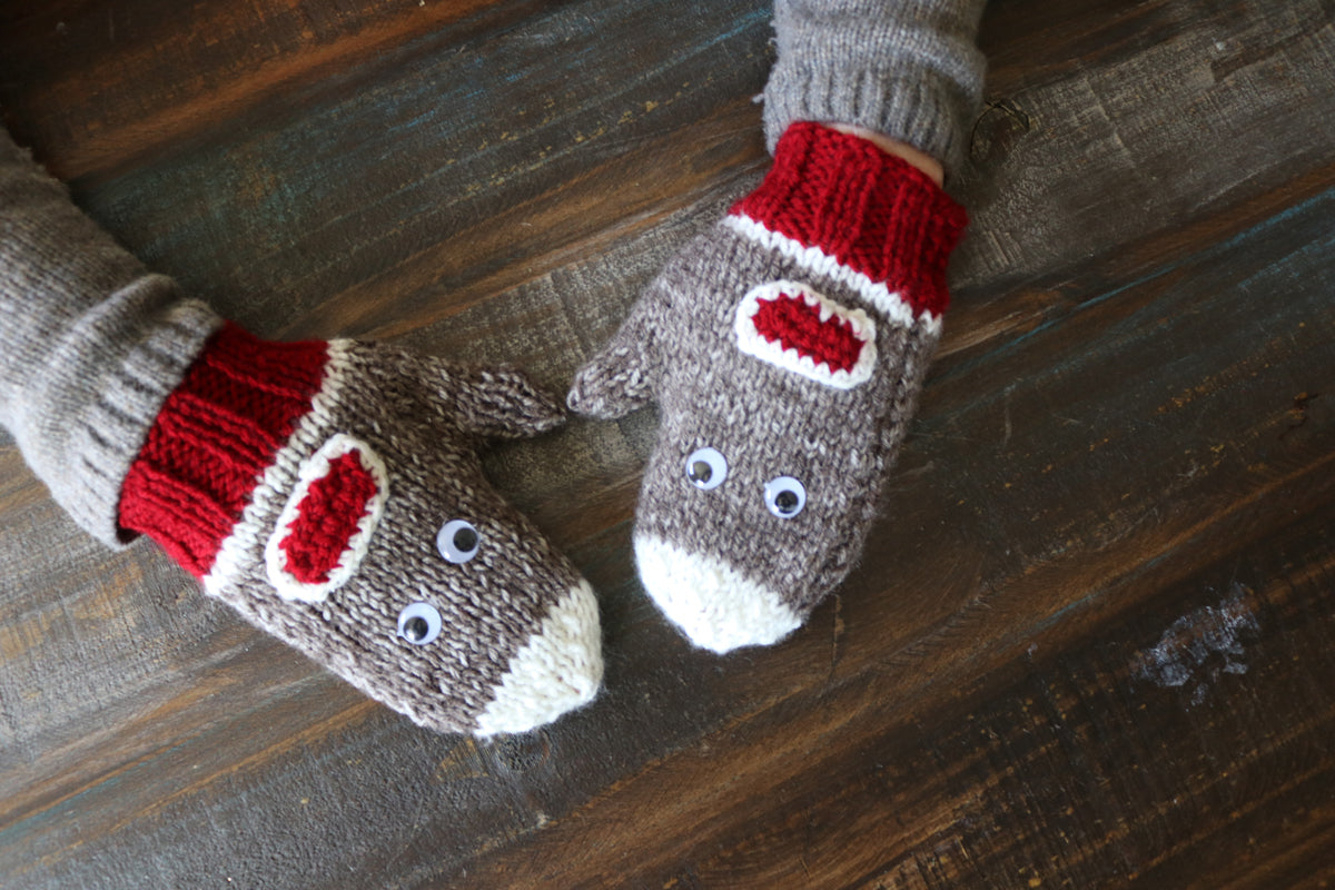 Mindy's Sock Monkey Mitts - Main Image 3