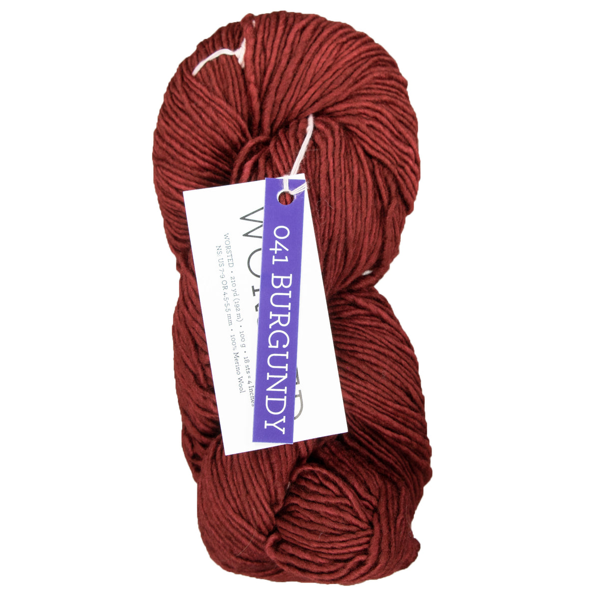 Malabrigo Worsted Merino Yarn - 041 Burgundy - Zoom Image
