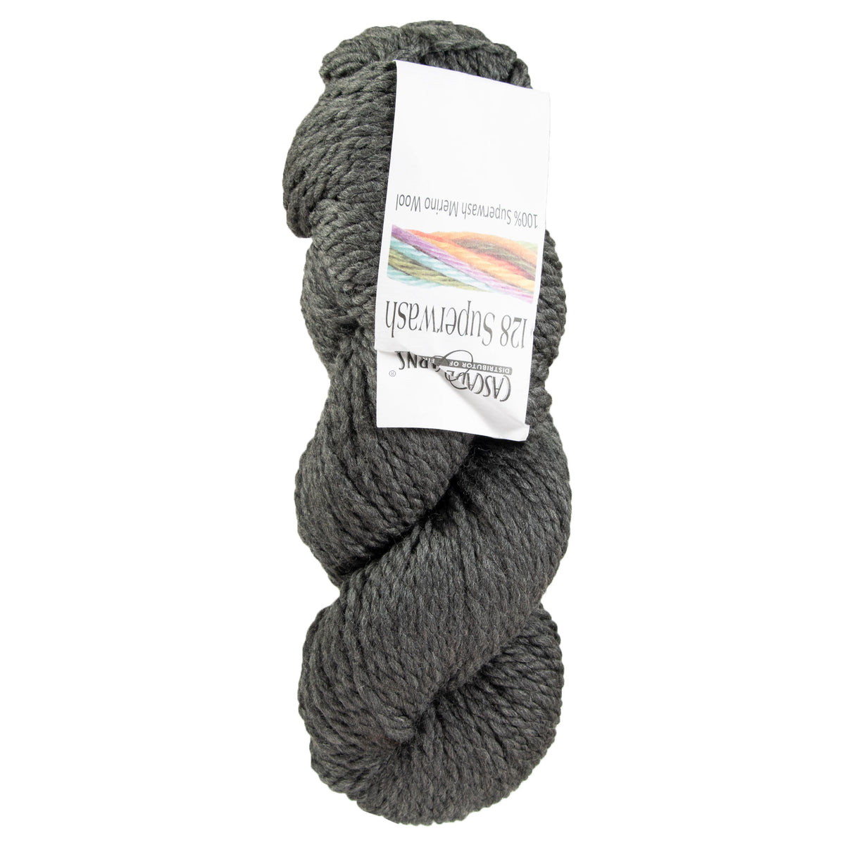 Cascade Yarns 128 Superwash Yarn - 900 Charcoal - Zoom Image
