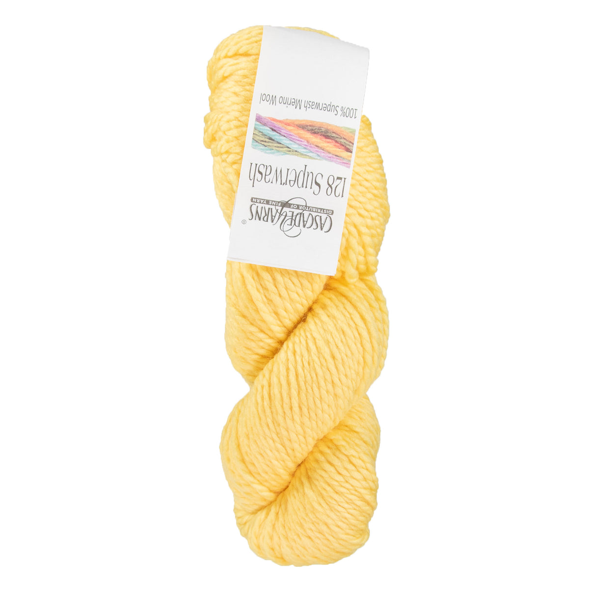 Cascade Yarns 128 Superwash Yarn - 820 Lemon - Zoom Image
