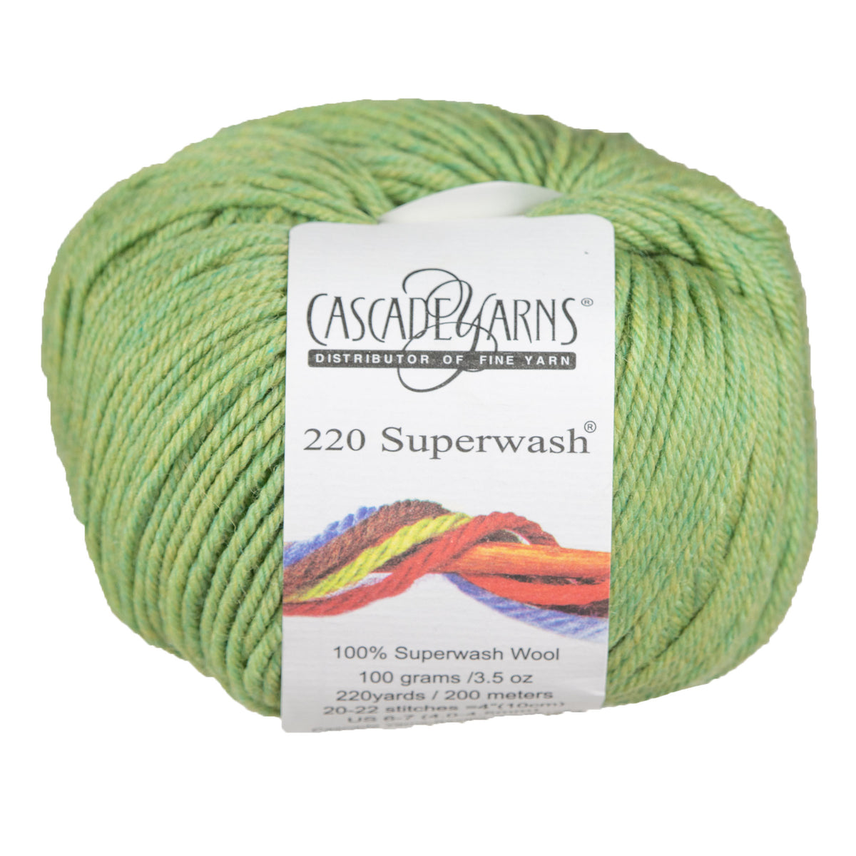 Cascade Yarns 220 Superwash Yarn - 0905 Celery - Zoom Image
