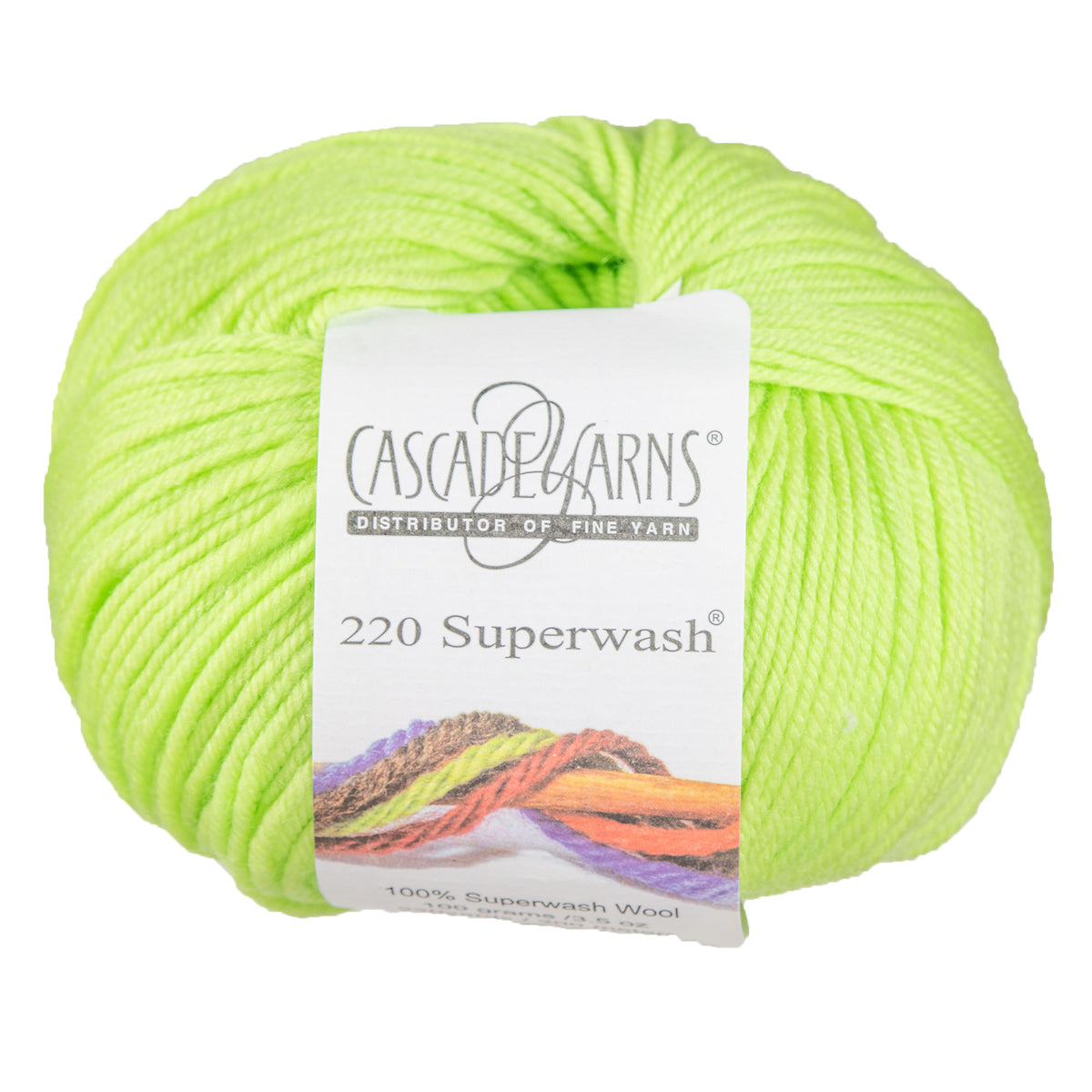 Cascade Yarns 220 Superwash Yarn - 0851 Lime - Zoom Image
